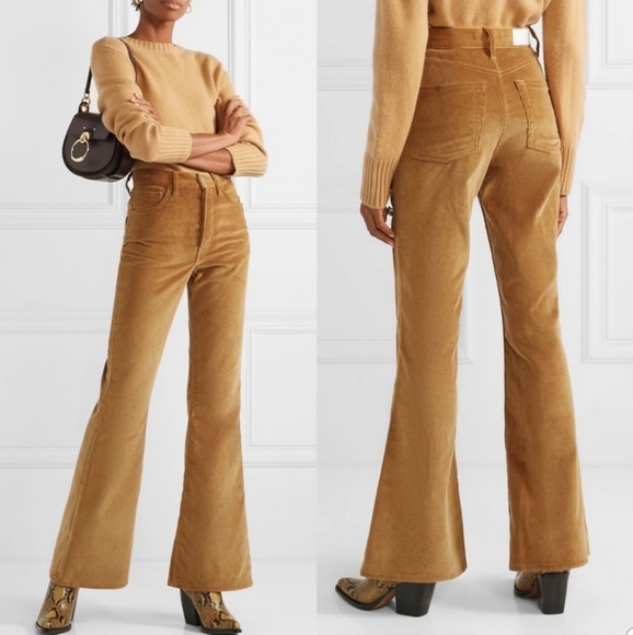 Re/Done Denim - Re/Done High Waist Corduroy Bootcut Jeans Size 29 Camel Brown